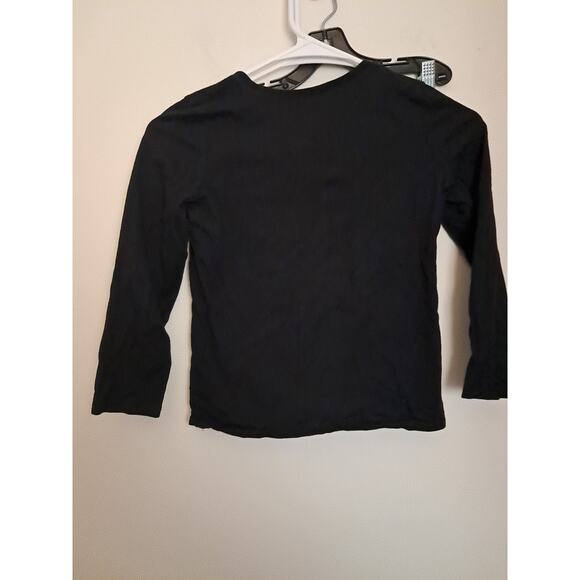 Place Childs Size M 7/8 Black Naughty Nice Long Sleeve Shirt - Picture 2 of 5